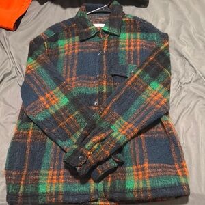 Zara Multicolor Plaid Shirt Jacket
